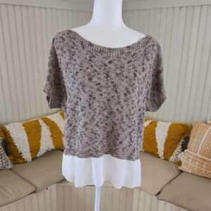 EUC Anthropologie Moth Tan Sweater Size Medium